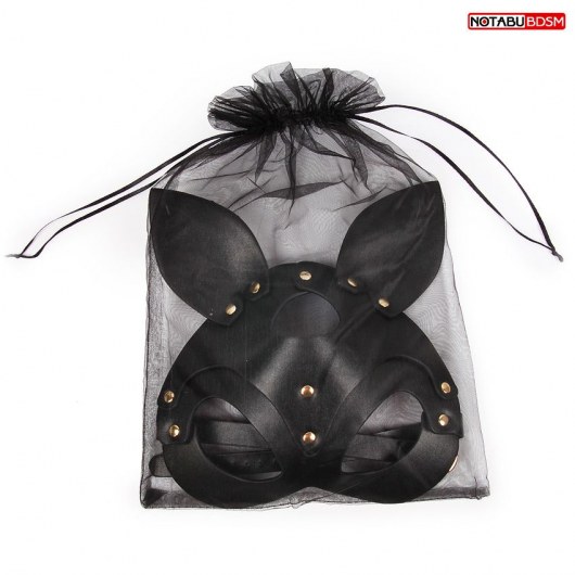 Черная маска с ушками и заклепками - Notabu - купить с доставкой в Благовещенске
