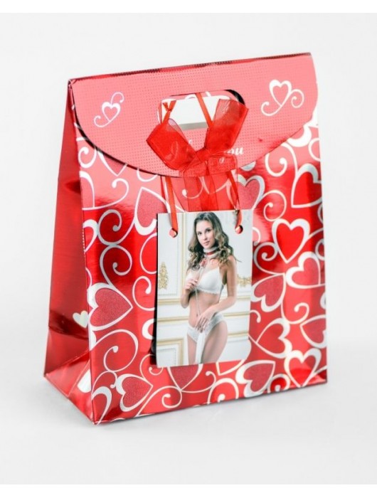 Бело-красный ошейник из натуральной кожи с нежным мехом - БДСМ Арсенал - купить с доставкой в Благовещенске