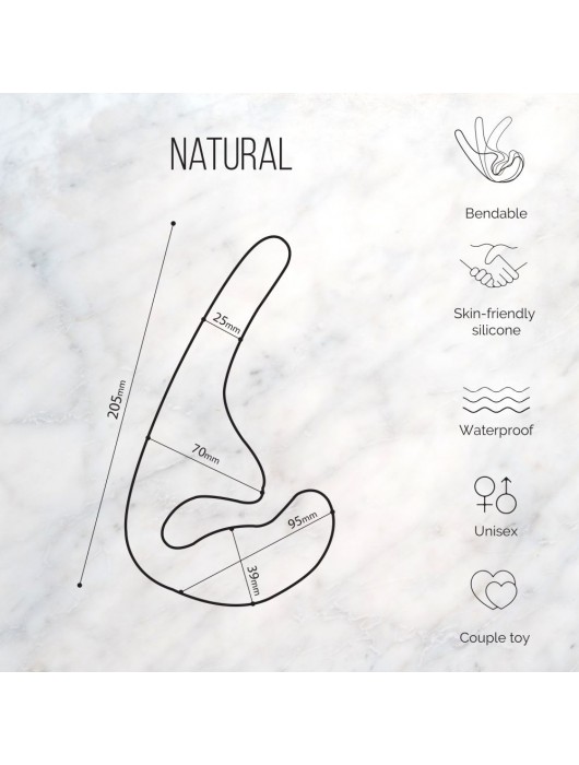 Бежевый безремневой страпон Seduction - 20,5 см. - Lola Games - купить с доставкой в Благовещенске