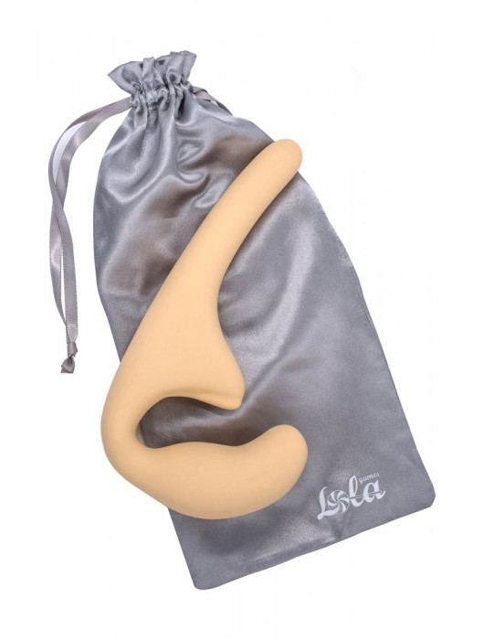 Бежевый безремневой страпон Seduction - 20,5 см. - Lola Games - купить с доставкой в Благовещенске