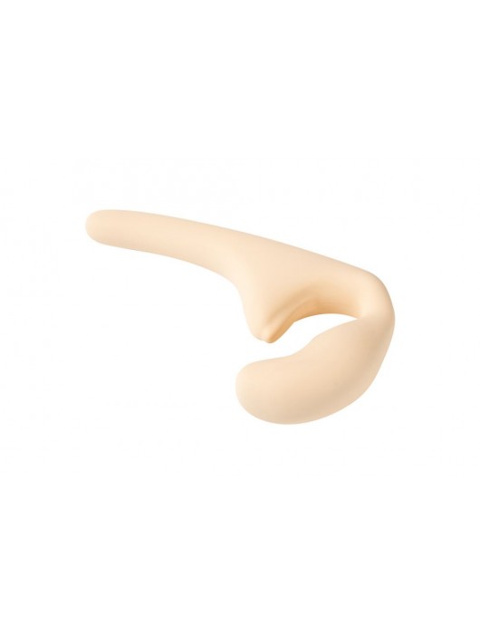 Бежевый безремневой страпон Seduction - 20,5 см. - Lola Games - купить с доставкой в Благовещенске