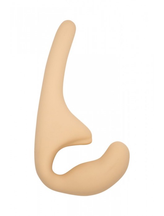 Бежевый безремневой страпон Seduction - 20,5 см. - Lola Games - купить с доставкой в Благовещенске