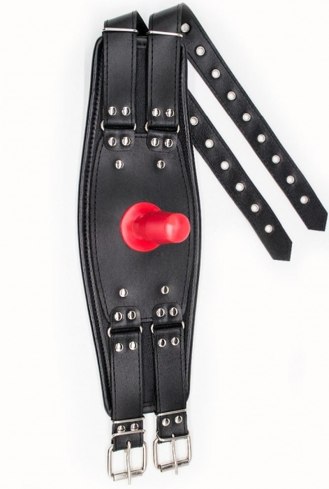 Черный пояс на бедро  Люкс  с телесной насадкой - LOVETOY (А-Полимер) - купить с доставкой в Благовещенске