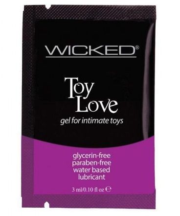 Лубрикант на водной основе для использования с игрушками WICKED Toy Love - 3 мл. - Wicked - купить с доставкой в Благовещенске