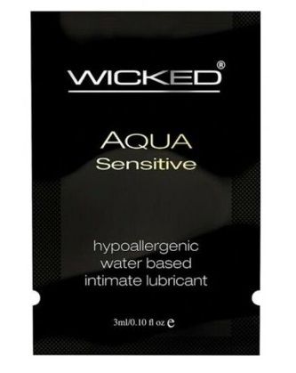 Мягкий лубрикант на водной основе WICKED AQUA Sensitive - 3 мл. - Wicked - купить с доставкой в Благовещенске