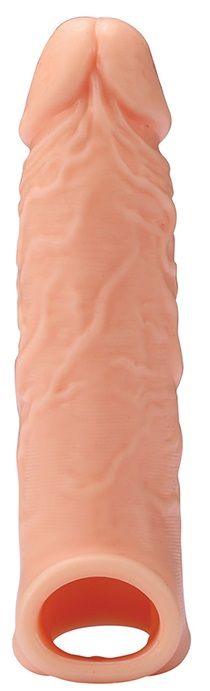 Телесная насадка EXTENDER WITH BALL STRAP 6.5 - 17 см. - Dream Toys - в Благовещенске купить с доставкой