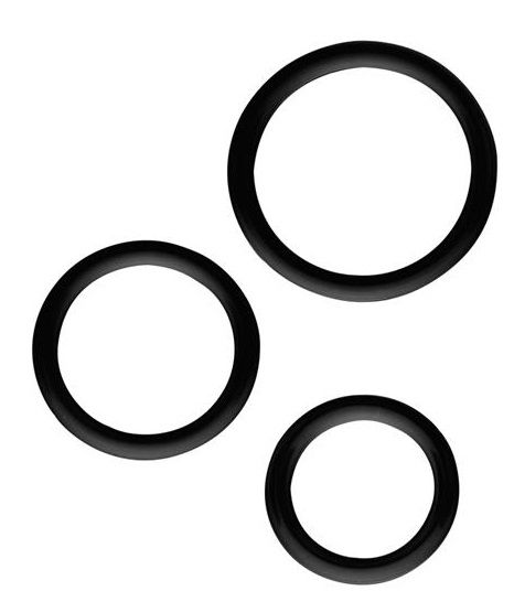 Набор из 3 эрекционных колец SILICONE COCKRINGS - Dream Toys - в Благовещенске купить с доставкой