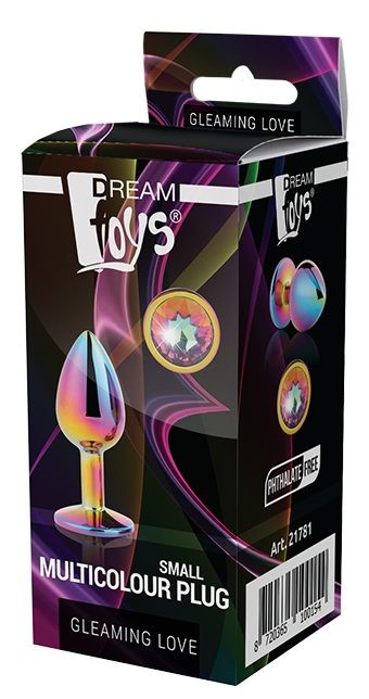 Голографическая анальная втулка с радужным кристаллом - 7,1 см. - Dream Toys - купить с доставкой в Благовещенске