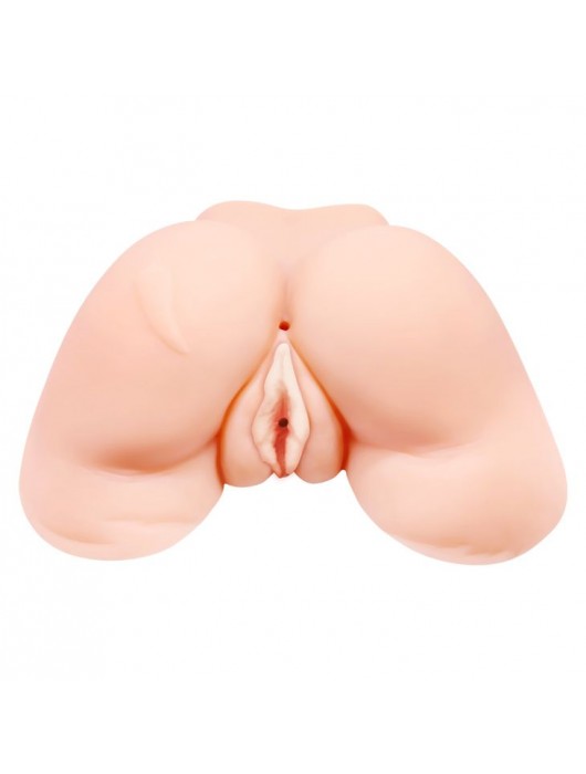 Телесная вибровагина Julie с 2 рабочими отверстиями - Baile - в Благовещенске купить с доставкой