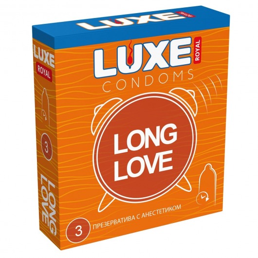 Презервативы с продлевающим эффектом LUXE Royal Long Love - 3 шт. - Luxe - купить с доставкой в Благовещенске