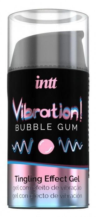 Жидкий интимный гель с эффектом вибрации Vibration! Bubble Gum - 15 мл. - INTT - купить с доставкой в Благовещенске