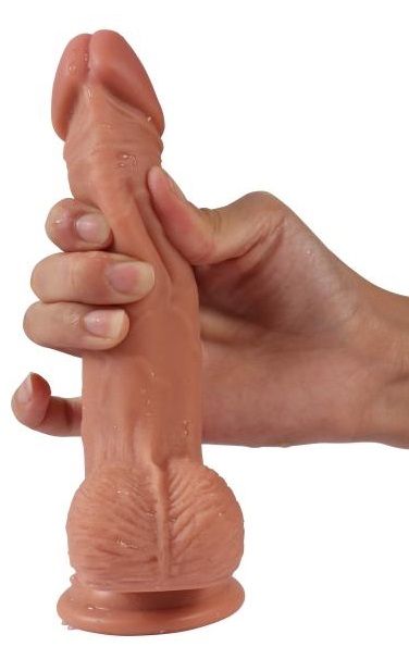 Телесный реалистичный фаллоимитатор REAL с трусиками для страпона - 19,5 см. - Real - купить с доставкой в Благовещенске