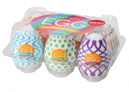 Набор из 6 мастурбаторов Tenga EGG IV с различным рельефом - Tenga - в Благовещенске купить с доставкой