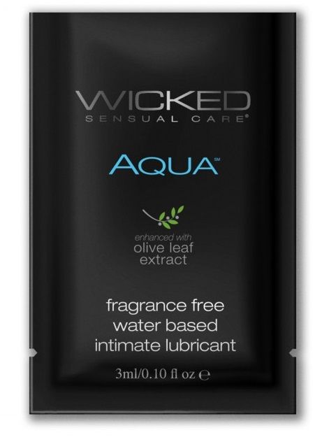 Легкий лубрикант на водной основе с алое Wicked Aqua - 3 мл. - Wicked - купить с доставкой в Благовещенске