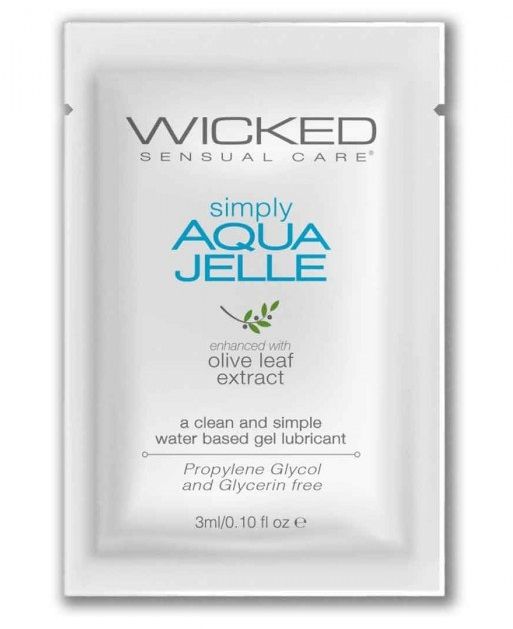 Гель-лубрикант Simply Aqua Jelle - 3 мл. - Wicked - купить с доставкой в Благовещенске