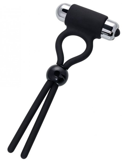 Черное эрекционное лассо Ect с виброэлементом - A-toys - в Благовещенске купить с доставкой