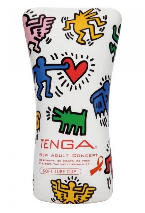 Мастурбатор-туба Keith Haring Soft Tube CUP - Tenga - в Благовещенске купить с доставкой