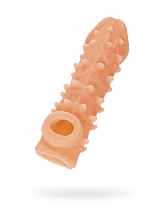 Телесная закрытая насадка с пупырышками Cock Sleeve Size S - 13,8 см. - KOKOS - в Благовещенске купить с доставкой