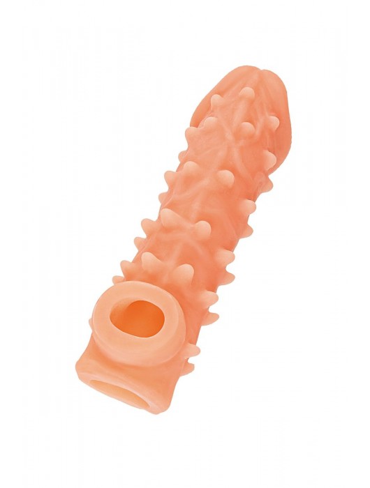 Телесная закрытая насадка с пупырышками Cock Sleeve Size L - 17,6 см. - KOKOS - в Благовещенске купить с доставкой