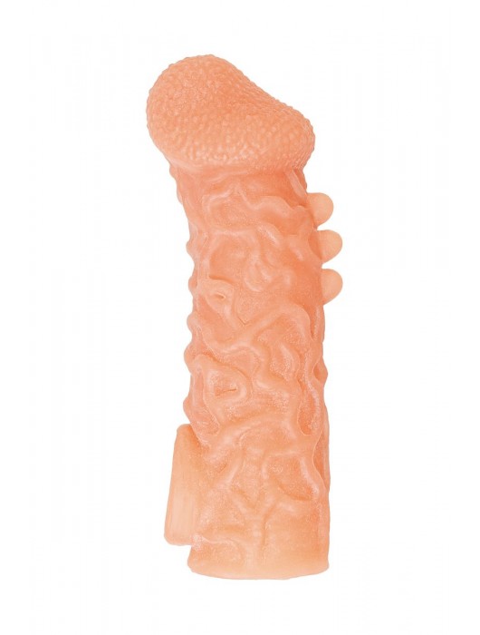 Телесная закрытая насадка с шершавой головкой Cock Sleeve Size S - 13,8 см. - KOKOS - в Благовещенске купить с доставкой