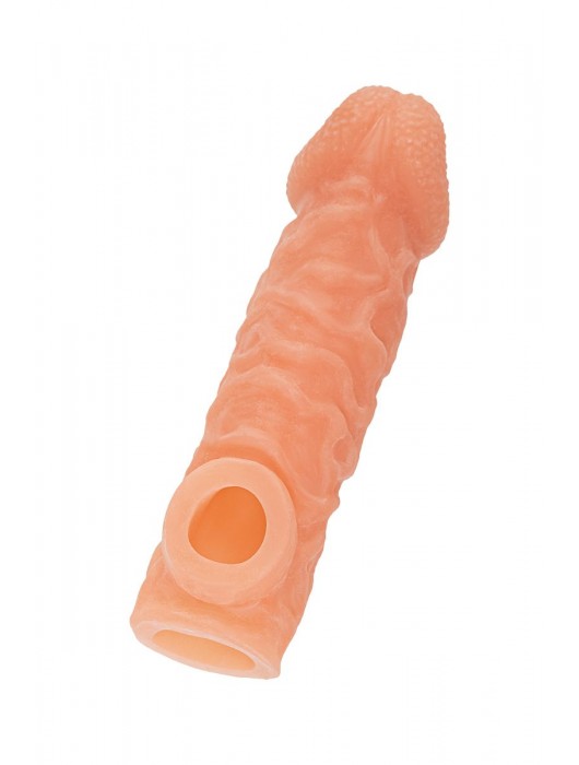 Телесная закрытая насадка с шершавой головкой Cock Sleeve Size S - 13,8 см. - KOKOS - в Благовещенске купить с доставкой