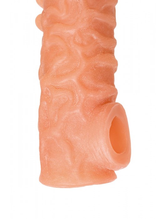 Телесная закрытая насадка с шершавой головкой Cock Sleeve Size S - 13,8 см. - KOKOS - в Благовещенске купить с доставкой