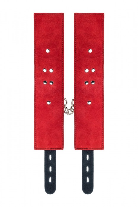 Красно-черные оковы на ноги из кожи - ToyFa - купить с доставкой в Благовещенске