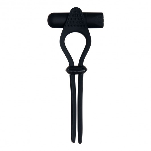 Черное эрекционное лассо с вибропулей Black Tie Affair - Zero Tolerance - в Благовещенске купить с доставкой