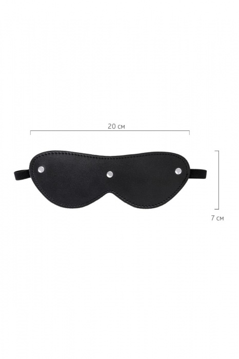 Черная кожаная маска Anonymo с мягким подкладом - ToyFa - купить с доставкой в Благовещенске