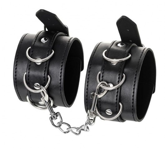 Черные оковы Anonymo из искусственной кожи - ToyFa - купить с доставкой в Благовещенске