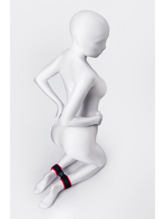 Красно-черные велюровые оковы Anonymo - ToyFa - купить с доставкой в Благовещенске