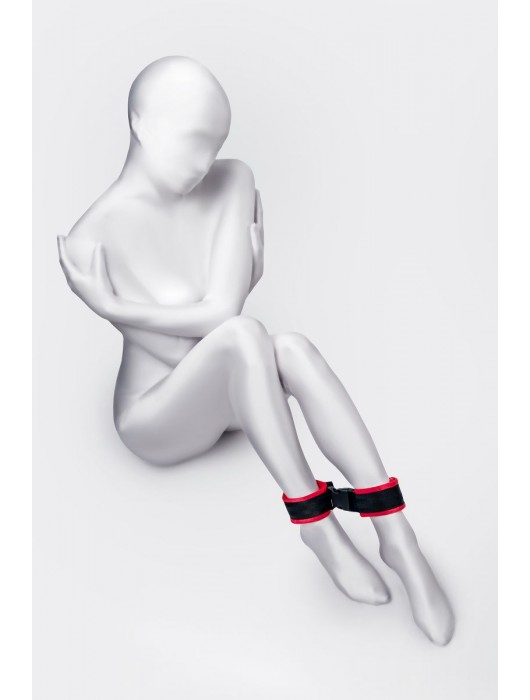 Красно-черные велюровые оковы Anonymo - ToyFa - купить с доставкой в Благовещенске