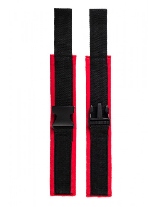 Красно-черные велюровые оковы Anonymo - ToyFa - купить с доставкой в Благовещенске