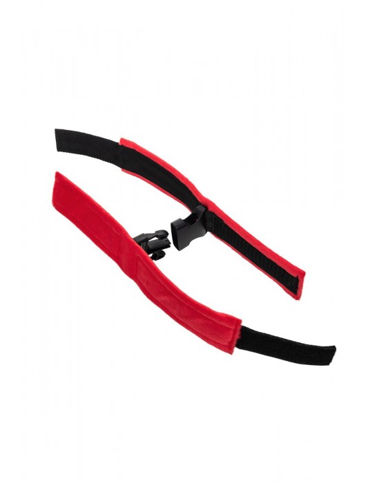 Красно-черные велюровые оковы Anonymo - ToyFa - купить с доставкой в Благовещенске