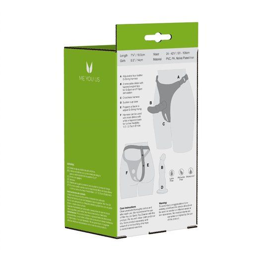 Страпон с 2 сменными насадками Double Tip Strap On - Me You Us - купить с доставкой в Благовещенске