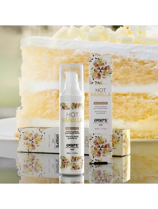 Разогревающее массажное масло с ароматом ванили Gourmet Hot Vanilla - 50 мл. - Exsens - купить с доставкой в Благовещенске