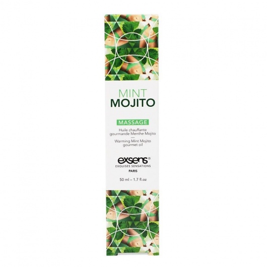 Разогревающее массажное масло с ароматом мохито Gourmet Mint Mojito - 50 мл. - Exsens - купить с доставкой в Благовещенске