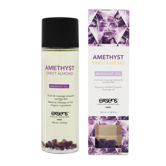 Органическое массажное масло AMETHYST SWEET ALMOND - 100 мл. - Exsens - купить с доставкой в Благовещенске