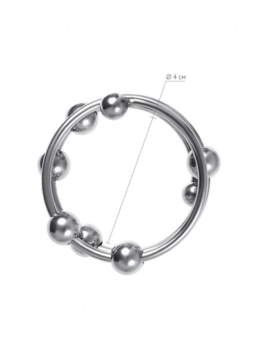 Большое металлическое кольцо под головку пениса - ToyFa - купить с доставкой в Благовещенске