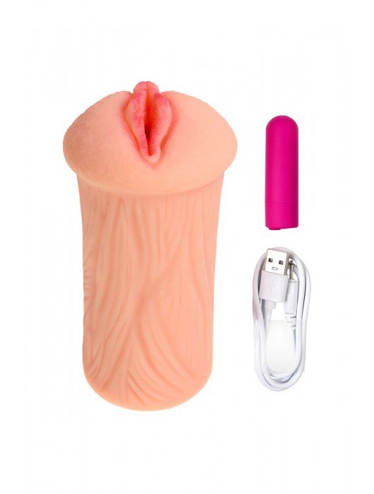 Реалистичный мастурбатор-вагина телесного цвета Elegance.001 с вибрацией - KOKOS - в Благовещенске купить с доставкой