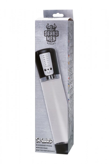 Прозрачная автоматическая помпа для пениса Sigurd - Sexus - в Благовещенске купить с доставкой