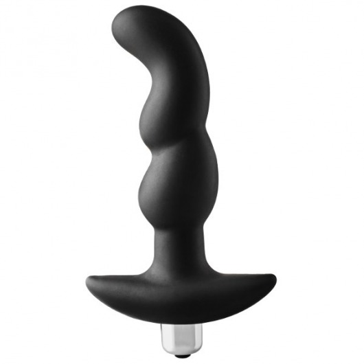 Черная вибропробка для простаты FantASStic Vibrating Prostate Plug - 14,5 см. - Dream Toys - в Благовещенске купить с доставкой