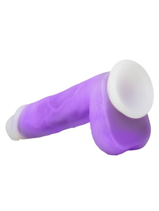 Фиолетовый вибратор-реалистик Encore 8 Inch Vibrating Dildo - 21,6 см. - Blush Novelties