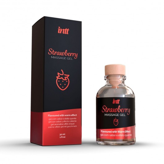 Массажный гель с ароматом клубники Strawberry - 30 мл. - INTT - купить с доставкой в Благовещенске