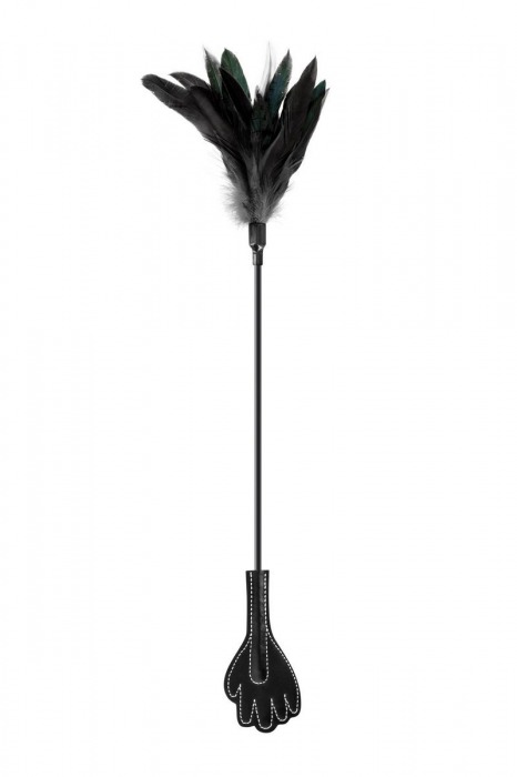 Двусторонний стек-щекоталка Sweet Caress Feather Whip - 58 см. - Sweet Caress - купить с доставкой в Благовещенске