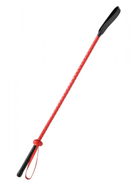 Красно-черный гладкий стек - 71 см. - Fetish Tentation - купить с доставкой в Благовещенске