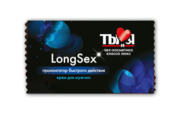 Пролонгирующий крем LongSex в одноразовой упаковке - 1,5 гр. - Биоритм - купить с доставкой в Благовещенске