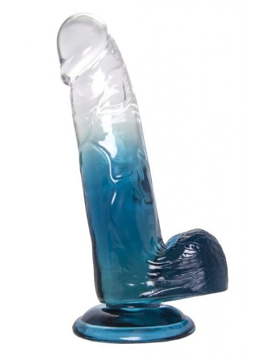 Прозрачно-синий фаллоимитатор Avy -  20 см. - A-toys