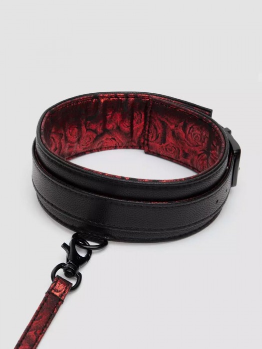 Стильный ошейник с поводком Reversible Faux Leather Collar and Lead - Fifty Shades of Grey - купить с доставкой в Благовещенске