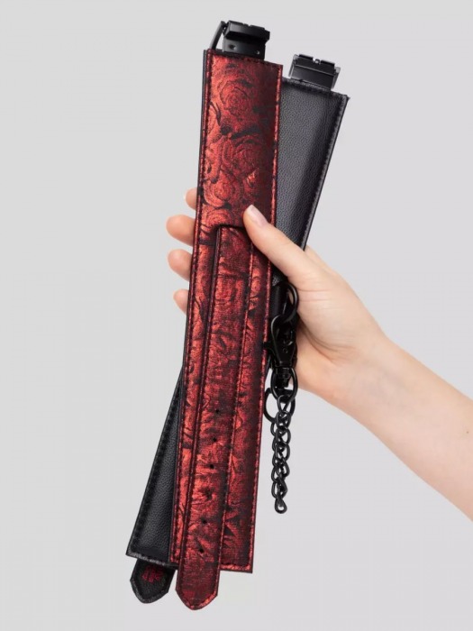 Красно-черные оковы Reversible Faux Leather Ankle Cuffs - Fifty Shades of Grey - купить с доставкой в Благовещенске